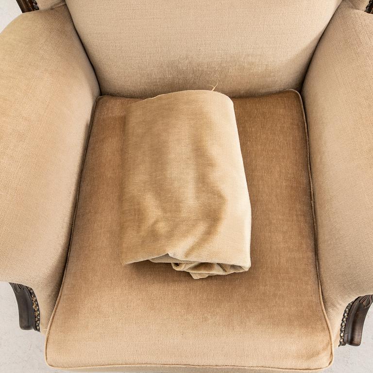 A fabric upholstered easy chair from the second half of the 20th Century.