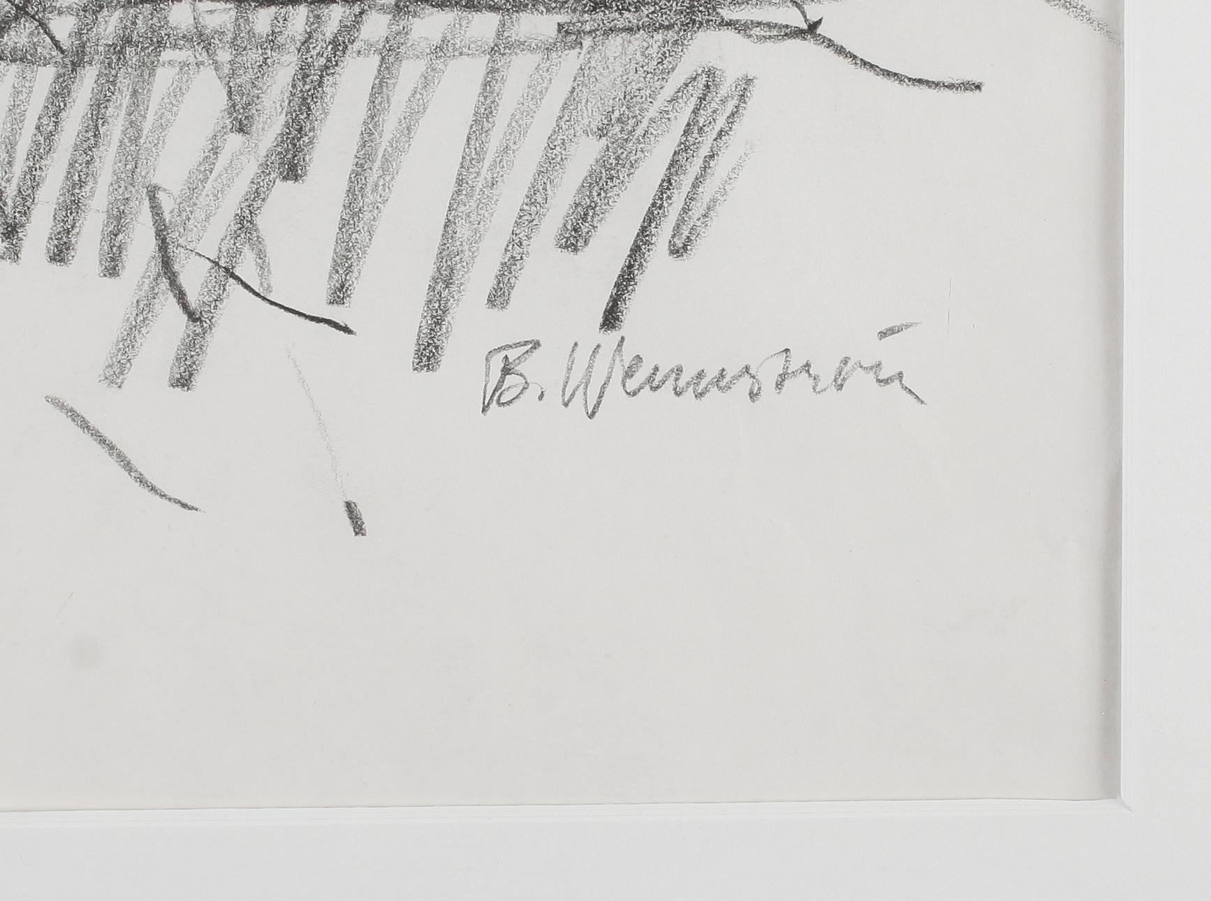 BERNDT WENNSTRÖM, blyertsteckning, signerad.