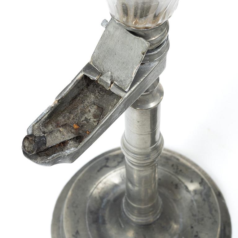 Oillamps, two similar, 19th century.