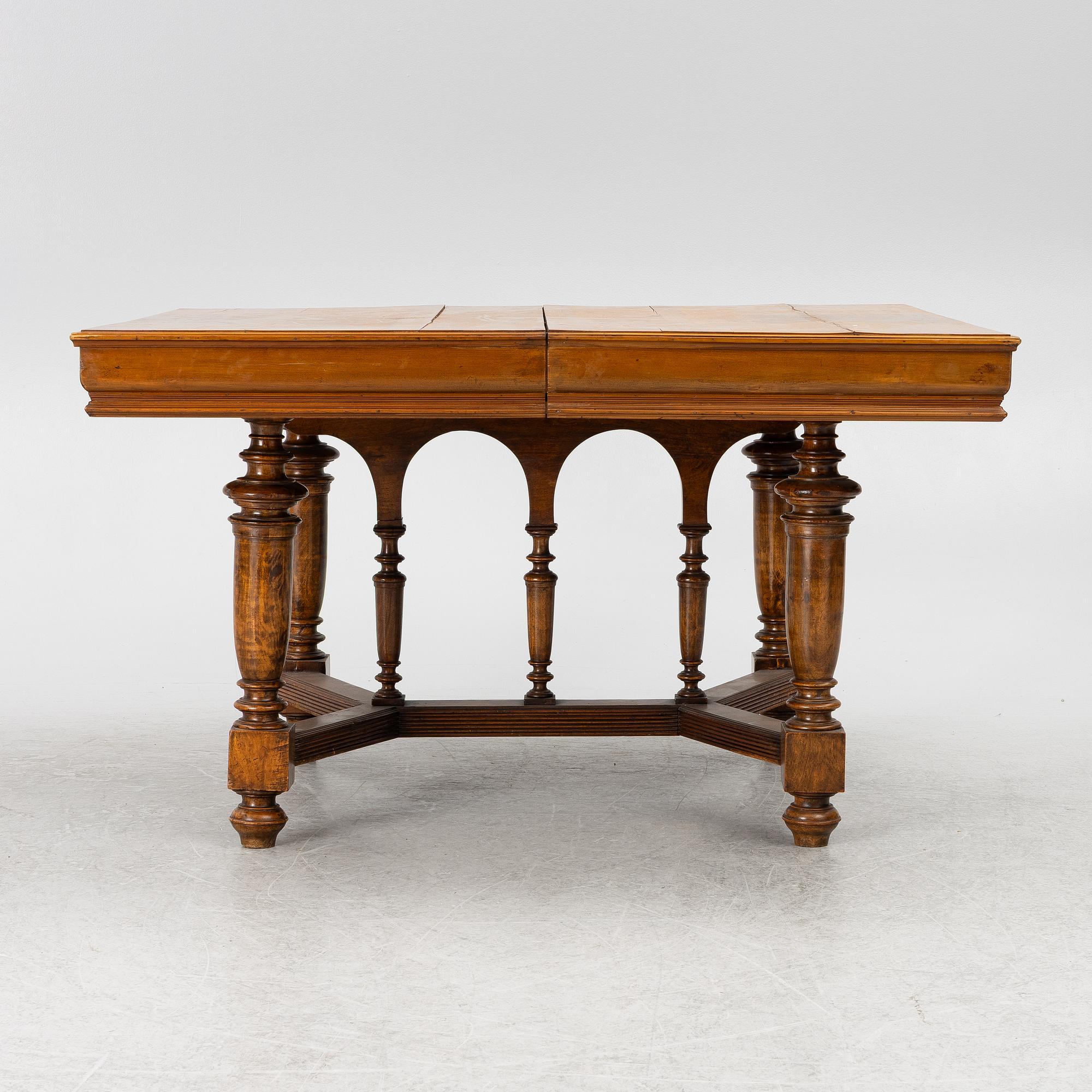 Matbord, barockstil, 1800-talets andra hälft.