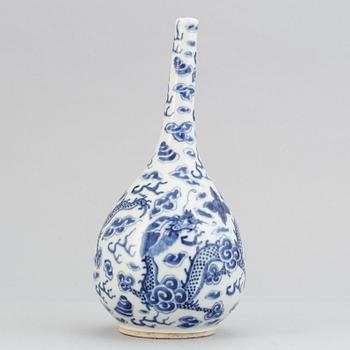 A Chinese blue and white 'Bleu de Hue' vase for the Vietnemese market, marked for the inner palace, mid 19th century.