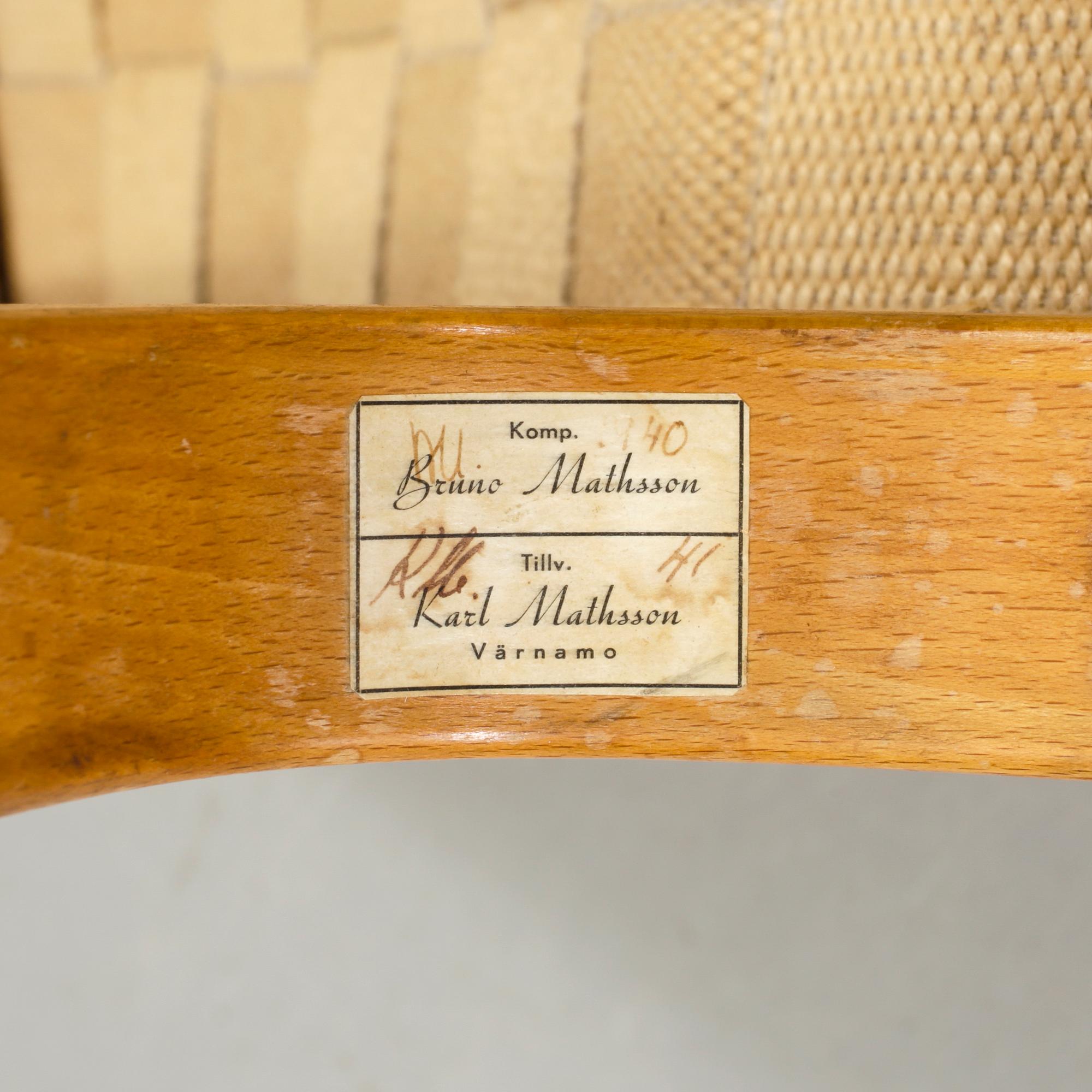 FÅTÖLJ, "Arbetsstol no 41", Bruno Mathsson, Firma Karl Mathsson, Värnamo 1941.
