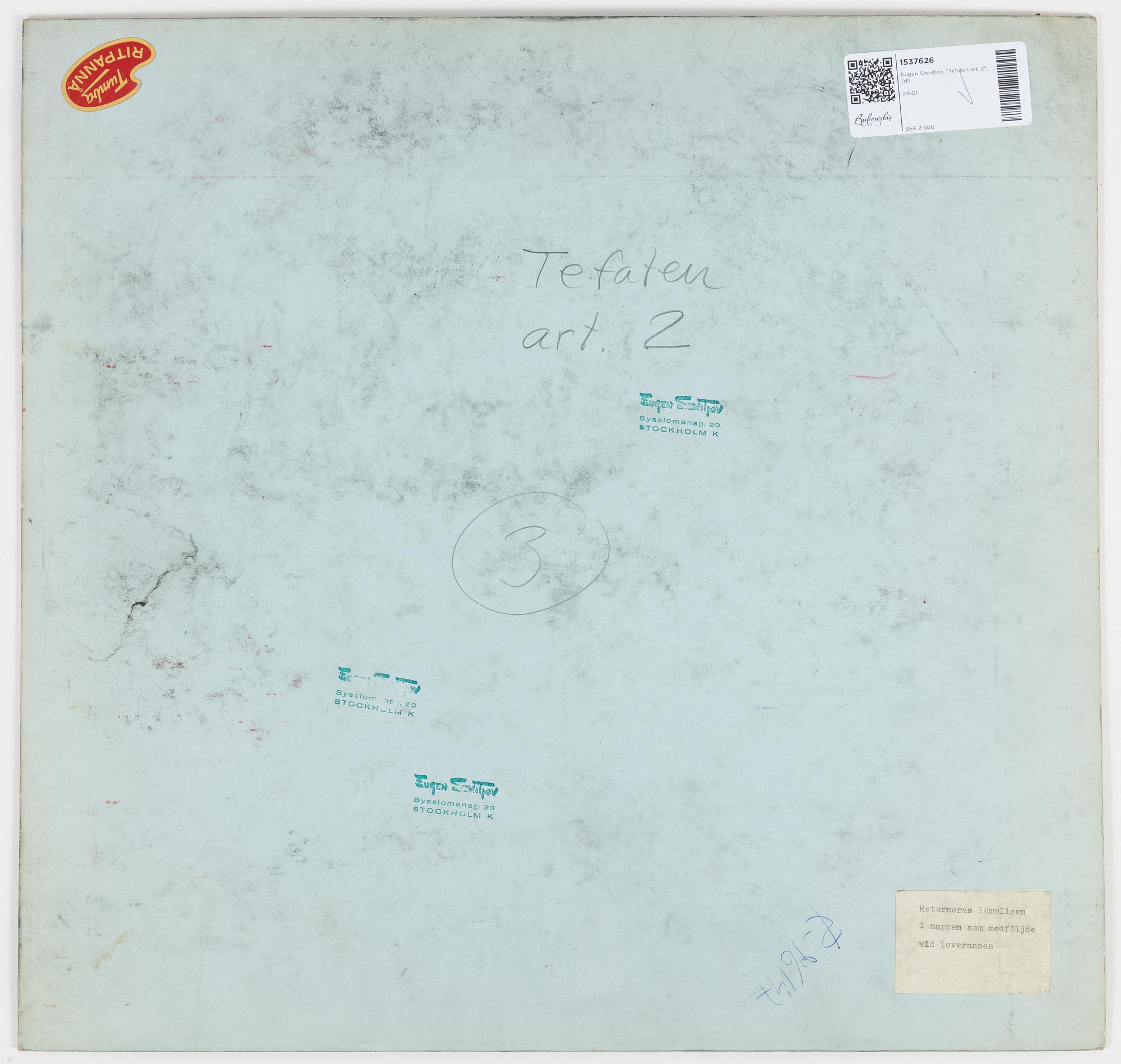 Eugen Semitjov, "Tefaten art. 2".