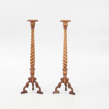 A pair of Baroque-style gueridons, later part of the 19th century.