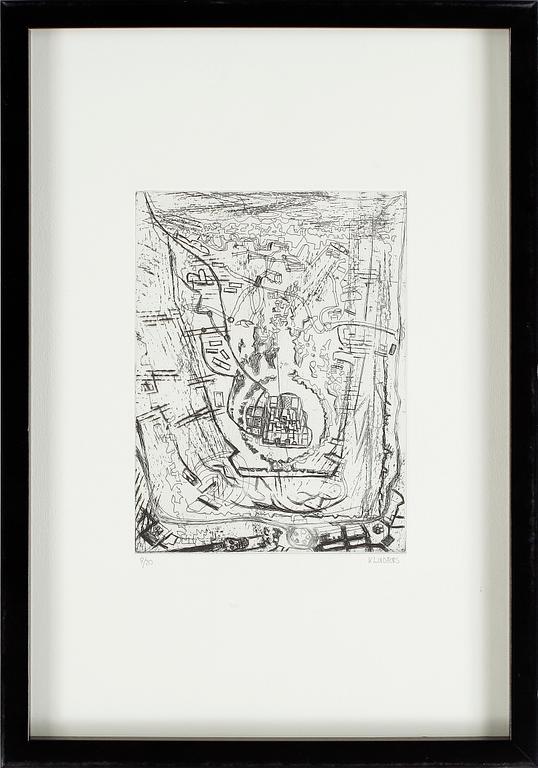 KENT LINDFORS,etsning, signerad och numrerad 8/20.