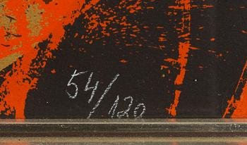 Arman, silkscreen in colours, signed 54/120.