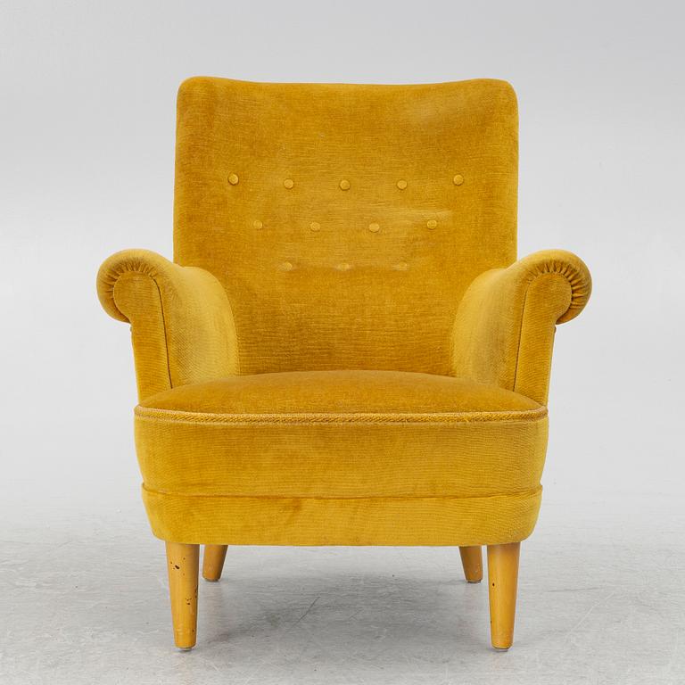 Carl Malmsten, fåtölj, "Hemmakväll", OH Sjögren, 1900-talets andra hälft.