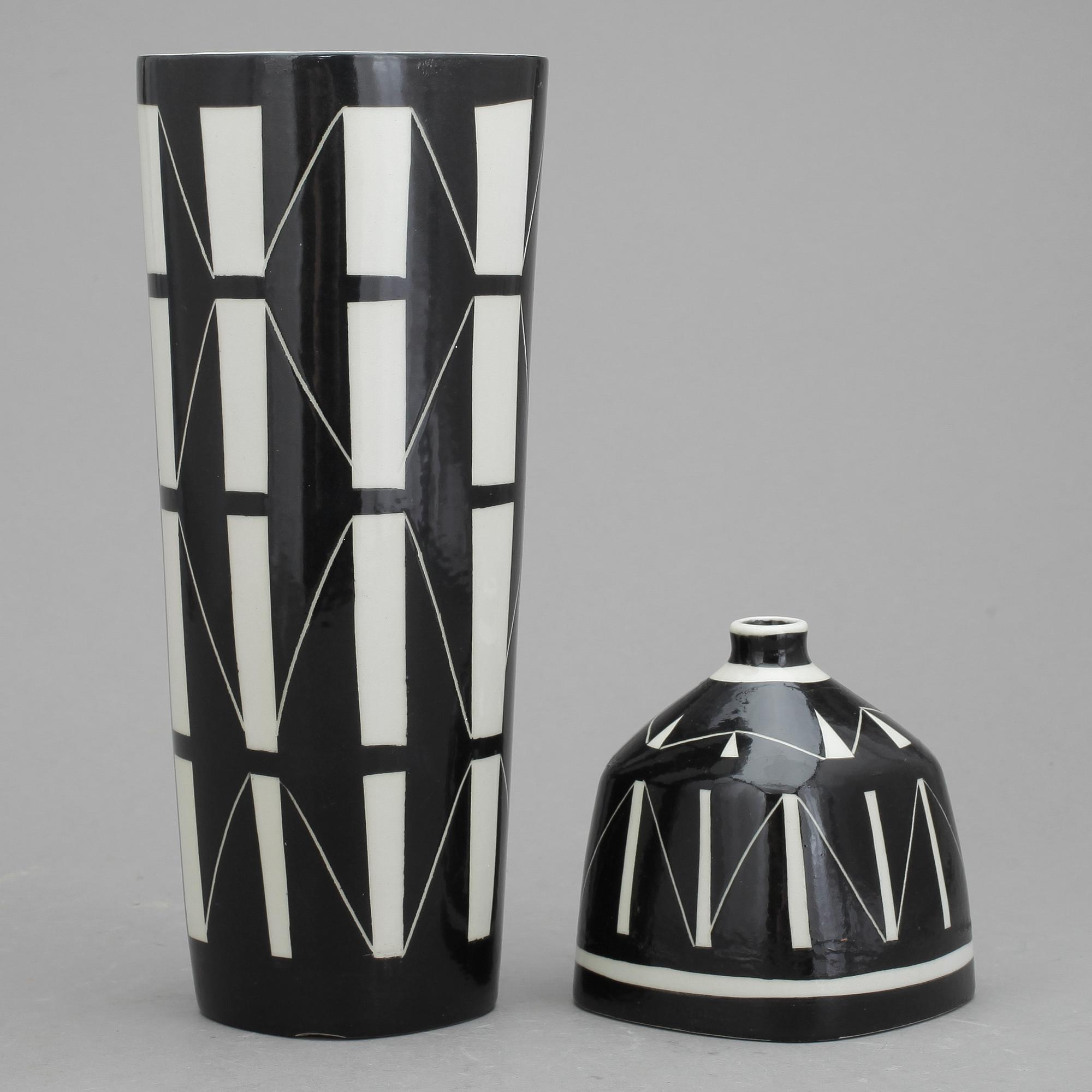 VASER, 2st, "Diagonal", Karin Björquist, Gustavsbergs Studio, signerad.