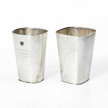 Gustaf Janson, vaser, 2 st, sterlingsilver, CG Hallberg, Stockholm, 1959.