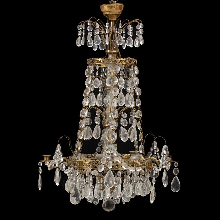 A Gustavian style chandelier, first half of the 20th Century.