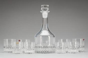 GLASSERVIS, 25 delar. Glas, "Silvia", Orrefors.