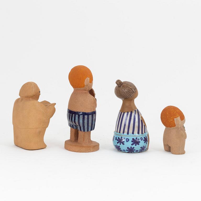 Lisa Larson, a set of four stoneware figurines, Gustavsberg.