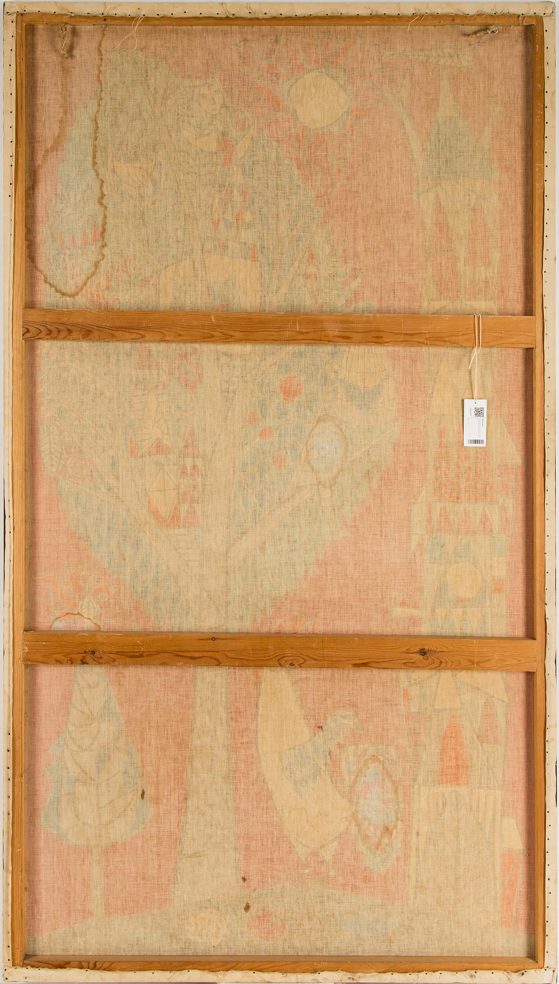 VÄGGBONAD, textil, "Livets Träd", Stig Lindberg, 1900-talets mitt.