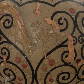 GOLVVAS, omkring 1900, målad terracotta.