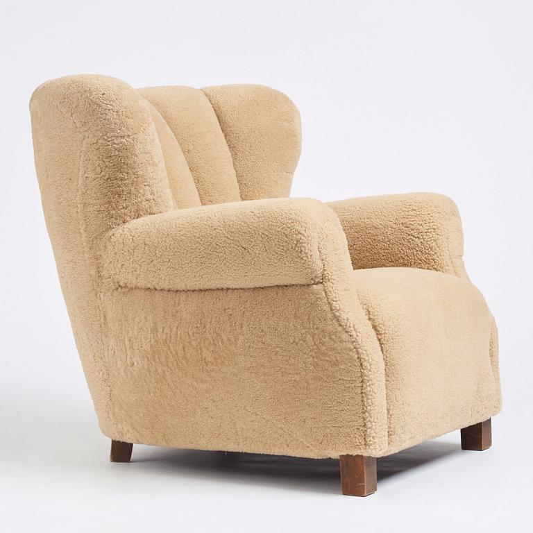 Fritz Hansen, fåtölj modell "1518", Danmark 1940-tal.