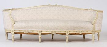 SALONGSGRUPP, 6 delar, gustaviansk stil, 1900-tal.