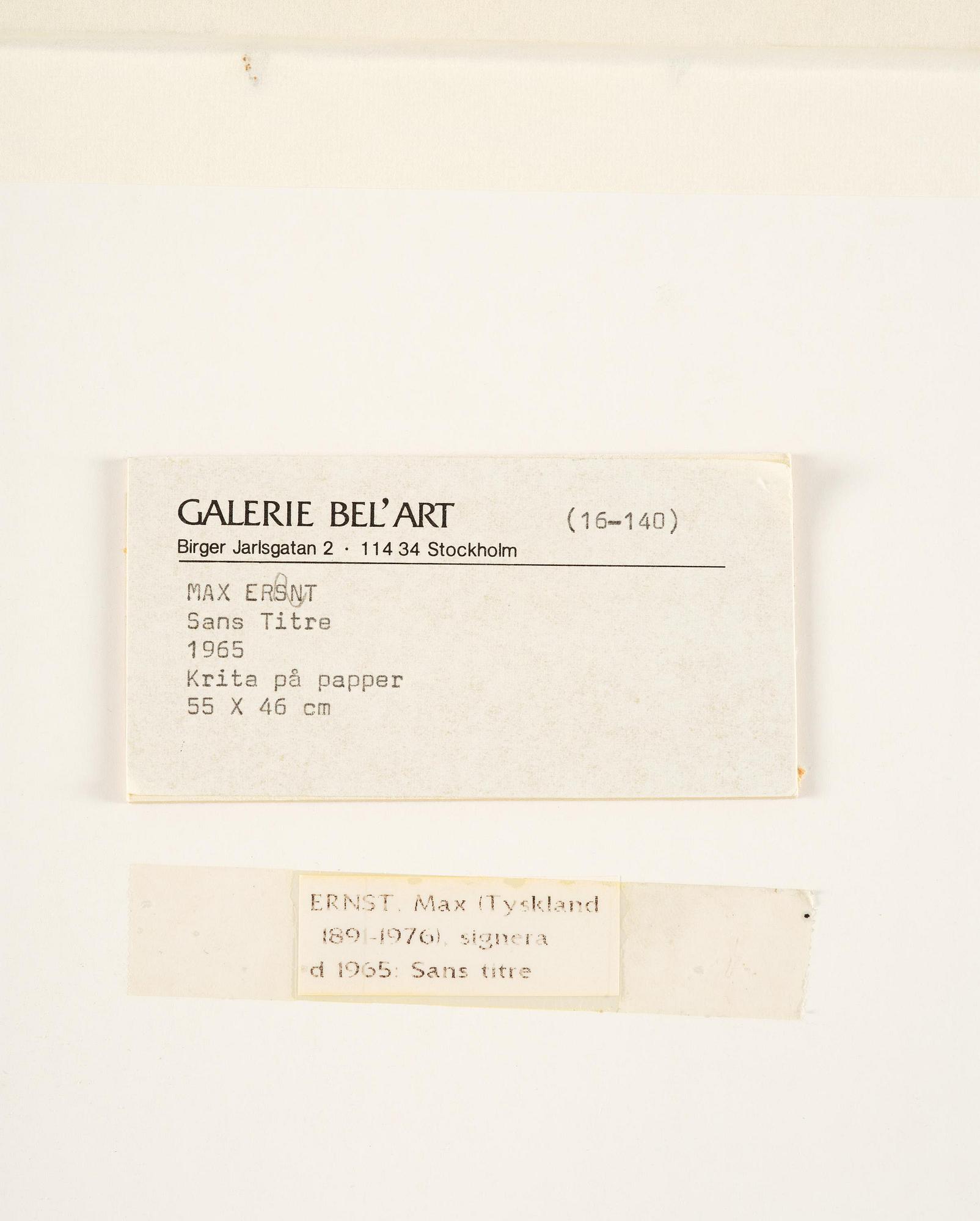 Max Ernst, Untitled.