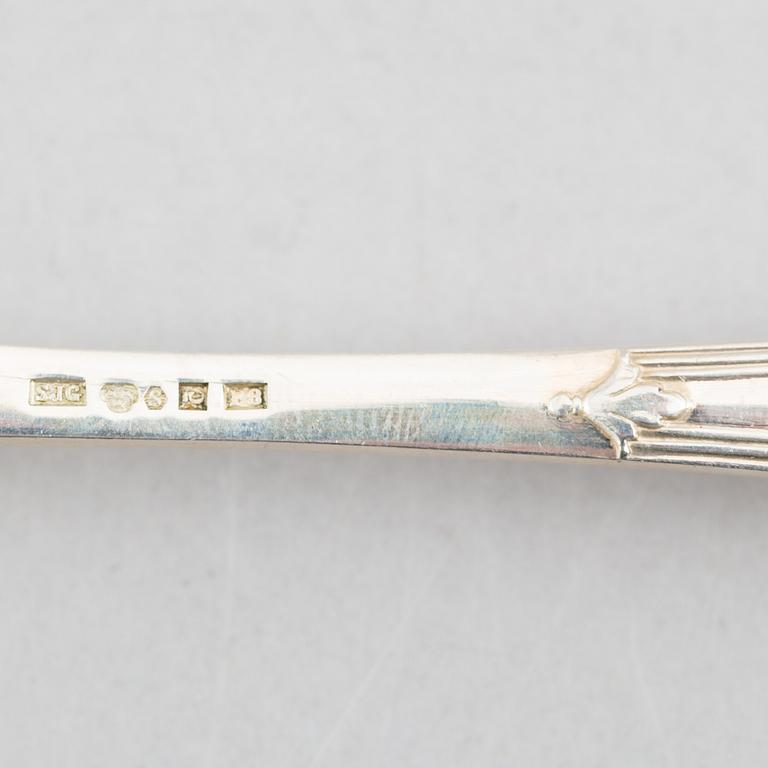 A 14-piece set of "Rosett" silver flat wear, including Bernt Erlandsson, Kristianstad, Sweden, 1912-32.