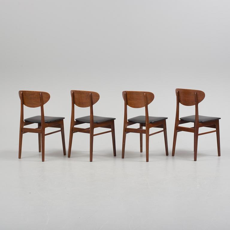 A set of four 1950s/1960s chairs.