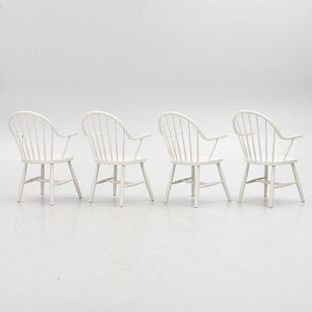 Erik Ahlsén, a set of four chairs, Lammhults möbler, Sweden.