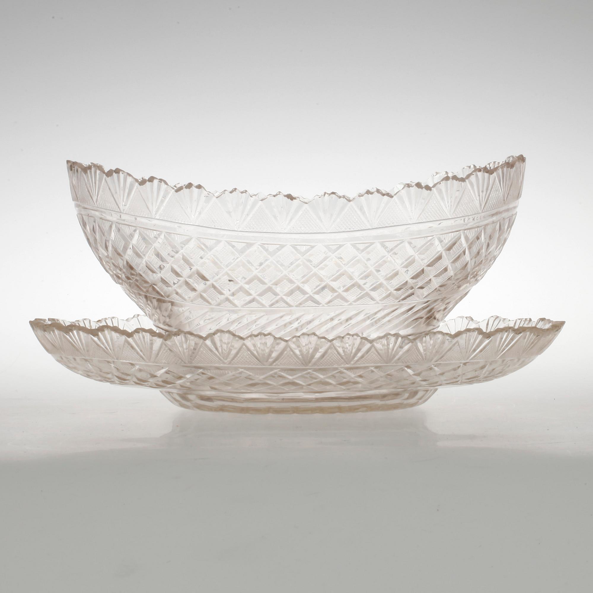 SKÅL MED FAT, Glas, 1800-tal.