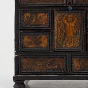 Miniatyrkabinettskåp, Sydtyskland, omkring år 1700, Barock.