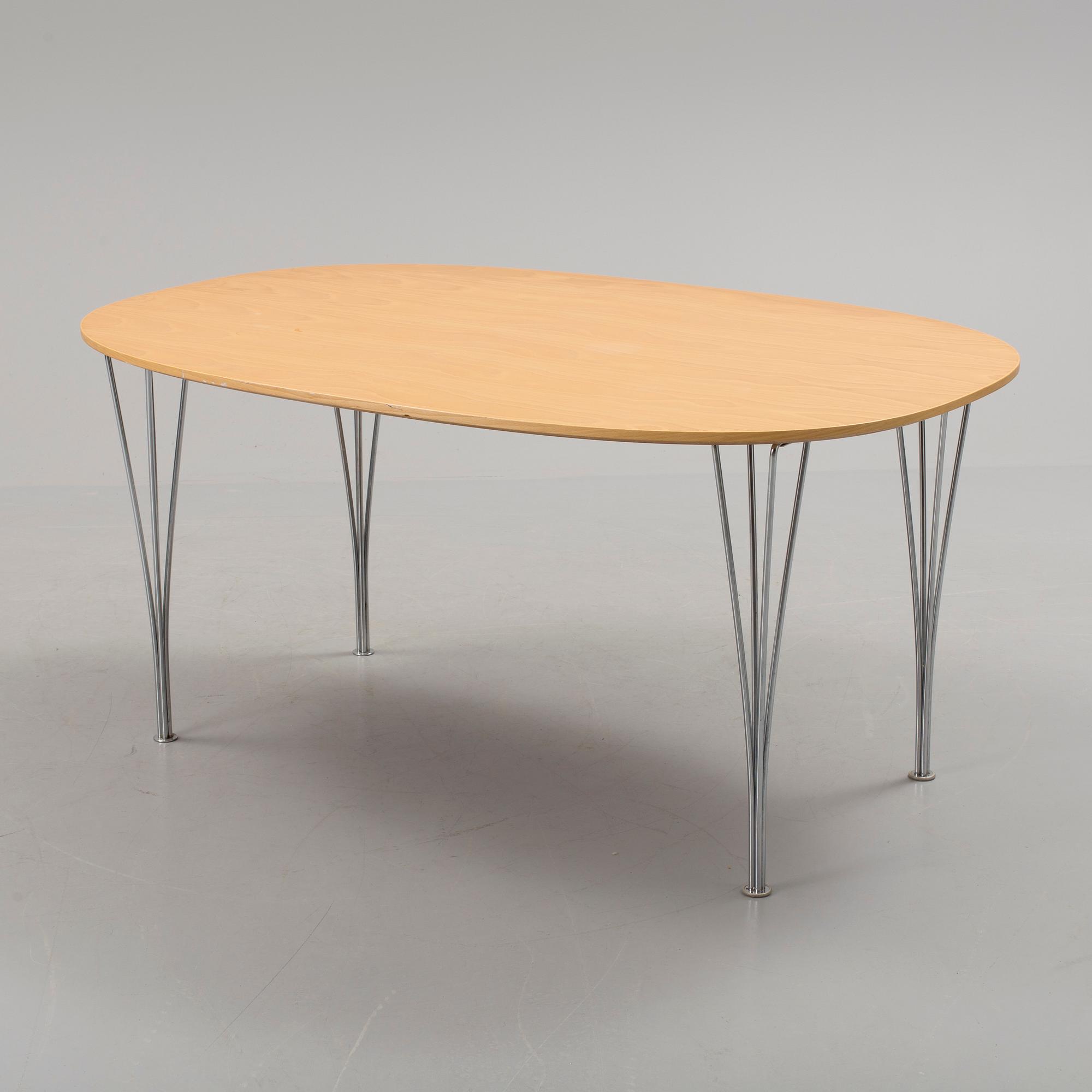 BRUNO MATHSSON & PIET HEIN, a "Superellips" table for Fritz Hansen 1991.