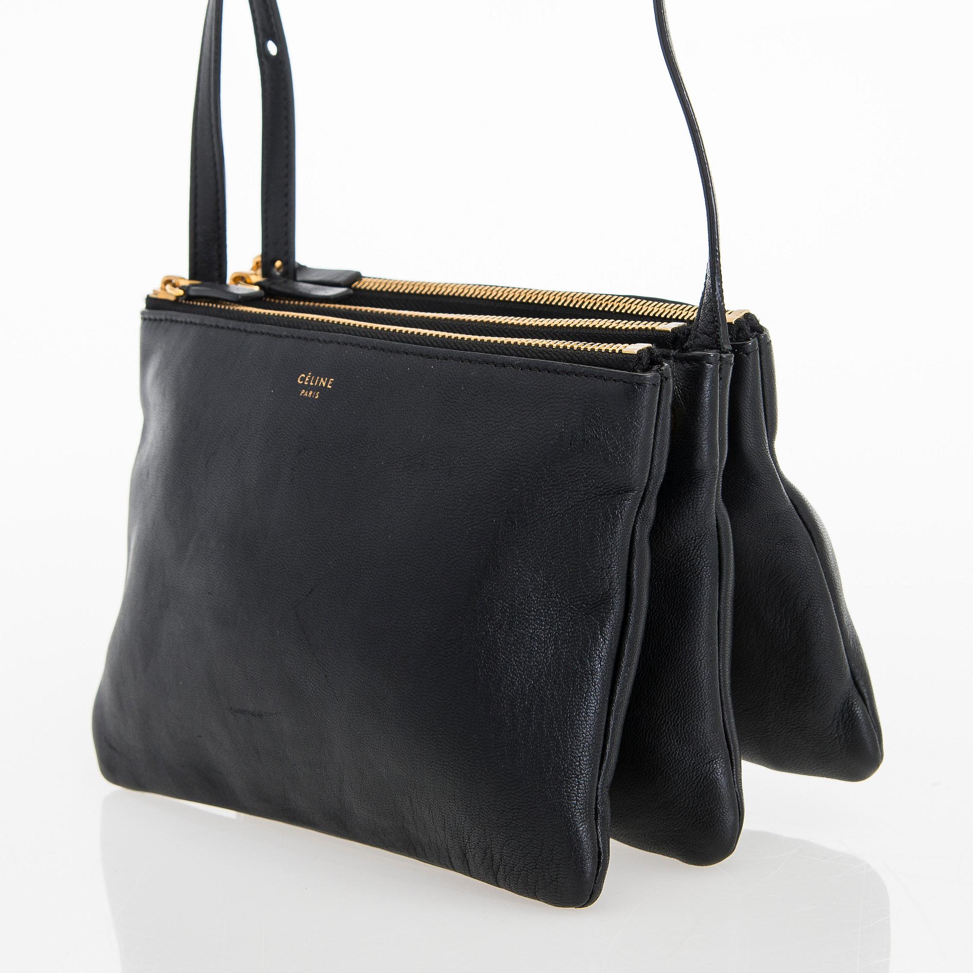 Celine trio bag black online