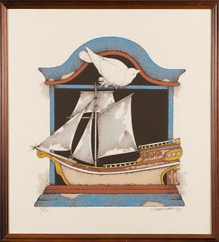 RAIMO KANERVA, serigraphs, set of 4, signed, dated -79 and numbered.