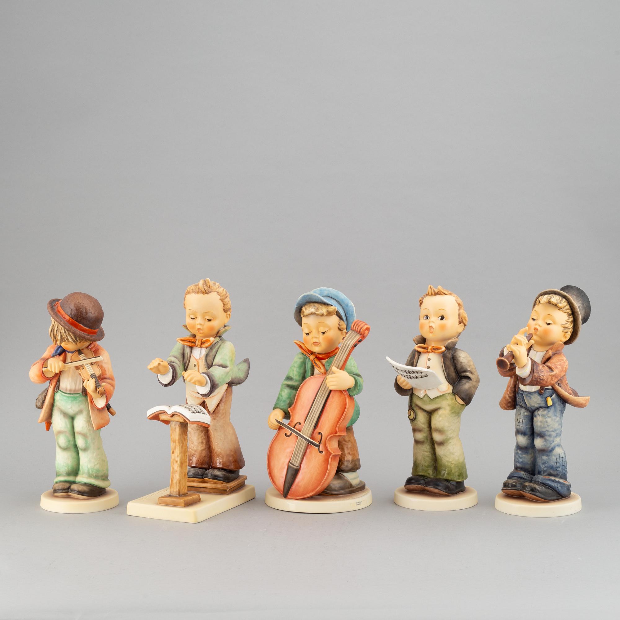 Stora figuriner, 5 st, porslin, MI Hummel, Goebel, Tyskland, 1997-98.
