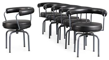 105. A set of six Le Corbusier 'LC 2' chairs, Cassina, Italy.