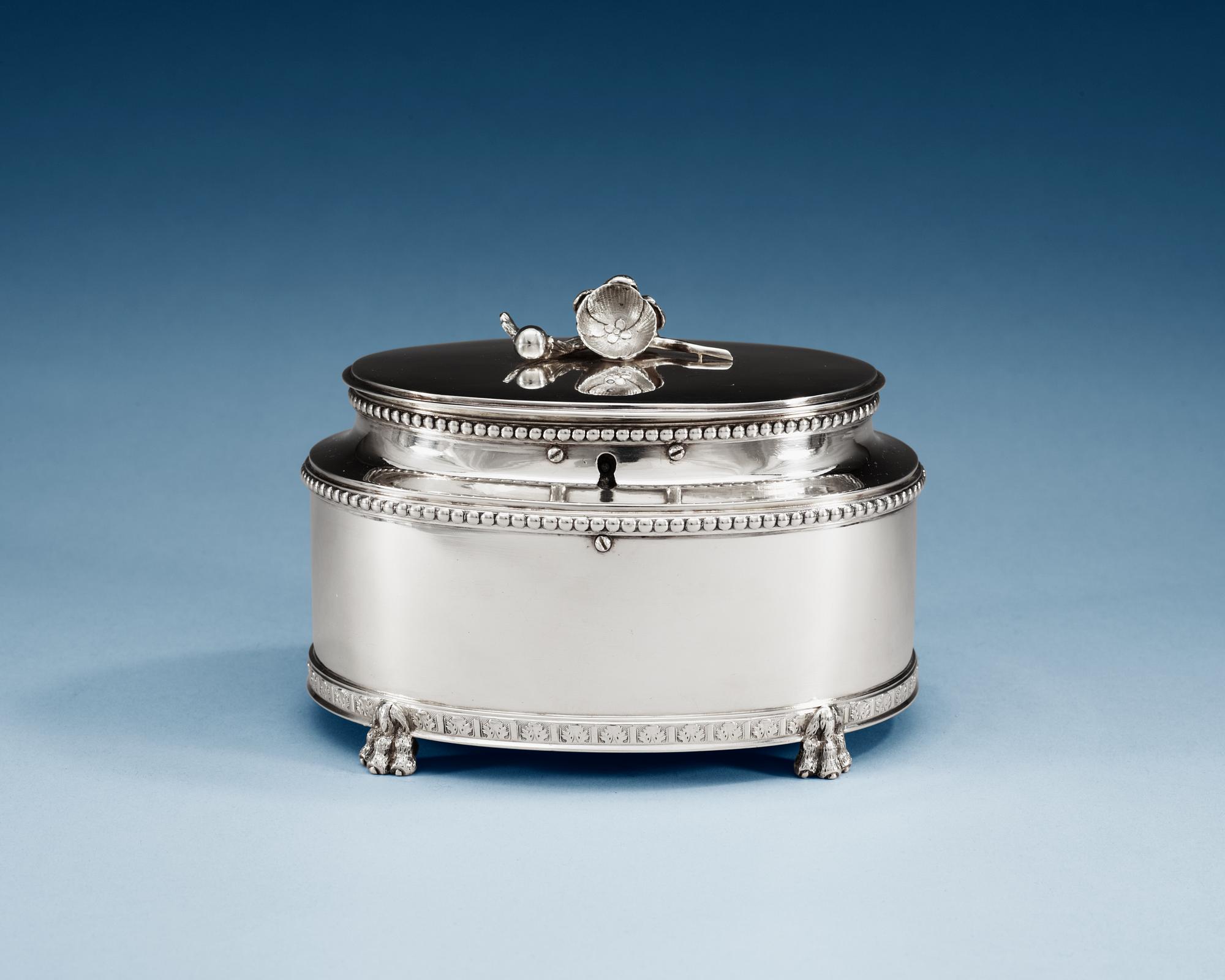 A SWEDISH SILVER SUGAR-CASKET, Makers marks of Pehr Zethelius, Stockholm 1782.