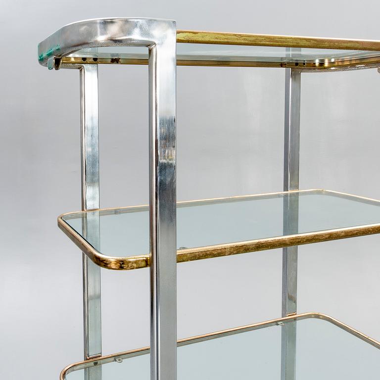 A chromed display shelf later part of the 20th century.