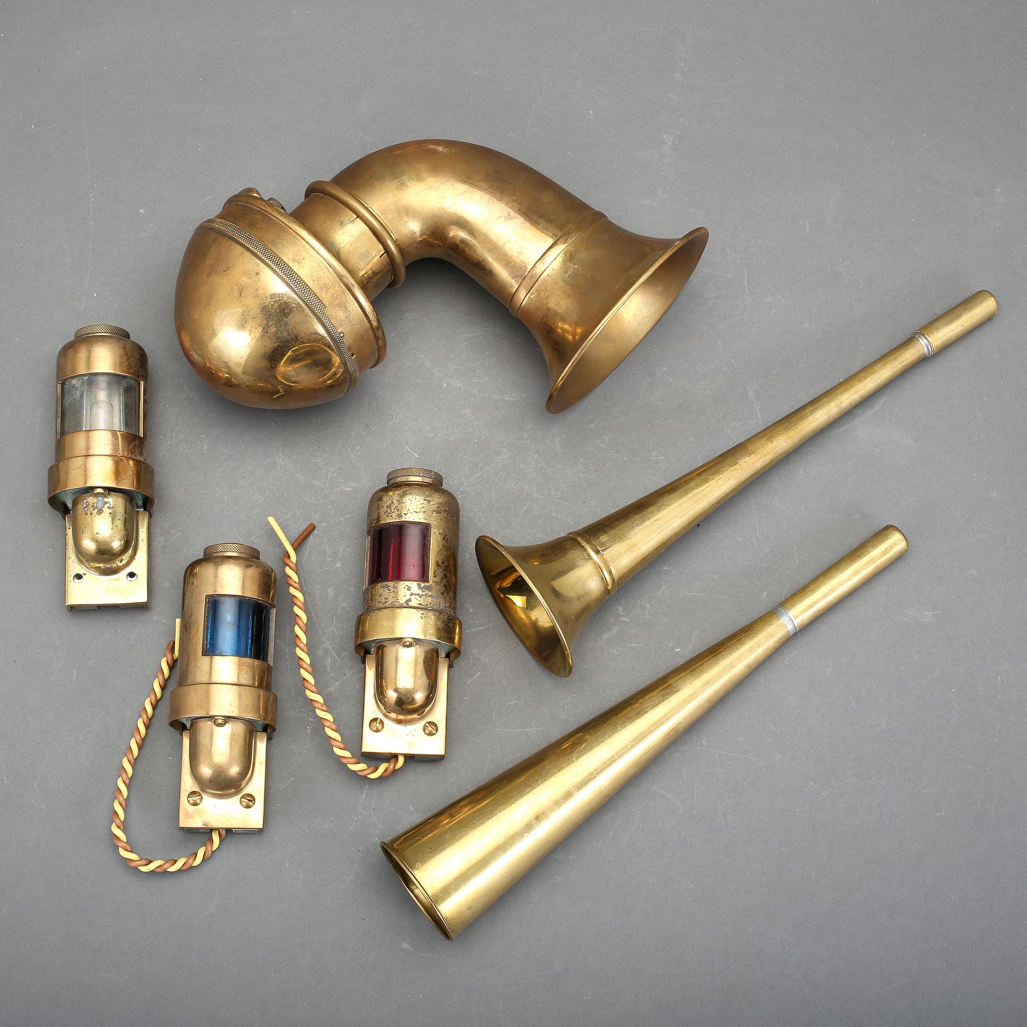 MISTLURAR samt LANTERNOR, 6 delar (3+3), 1900-tal.