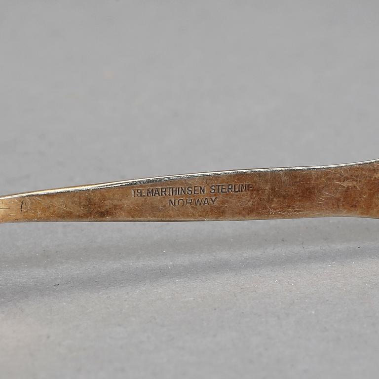MOCCASKEDAR, 11 st. Emalj och sterling silver. Marthinsen, Norge, tot ca 94 g.