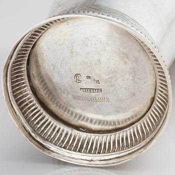 A Swedish 18th century parcel-gilt silver beaker, mark of Petter Gillberg, Varberg 1791.