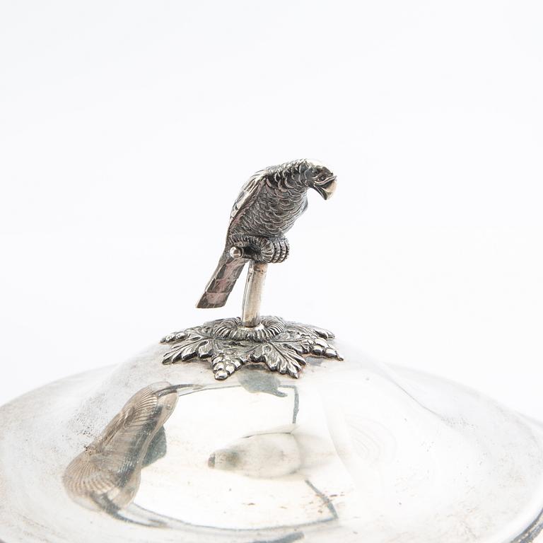 Berndt Erlandsson strösockerskålar ett par Empire-stil silver Karlskrona 1912.