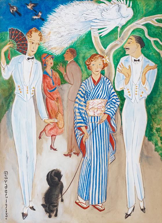 Nils von Dardel, "Påfåglar".