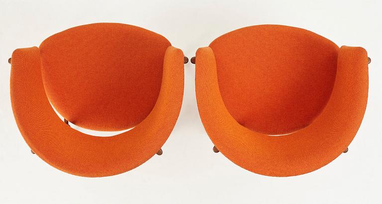 Nanna Ditzel, a pair of teak lounge chairs, Søren Willadsen, Denmark 1950-60's.