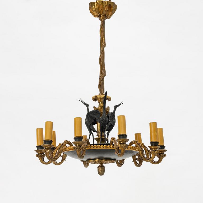 An Empire style chandelier, first half of the 20th Century.