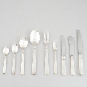 Jacob Ängman, a 100-piece silver flatware set, "Rosenholm", GAB, 1965-1990.