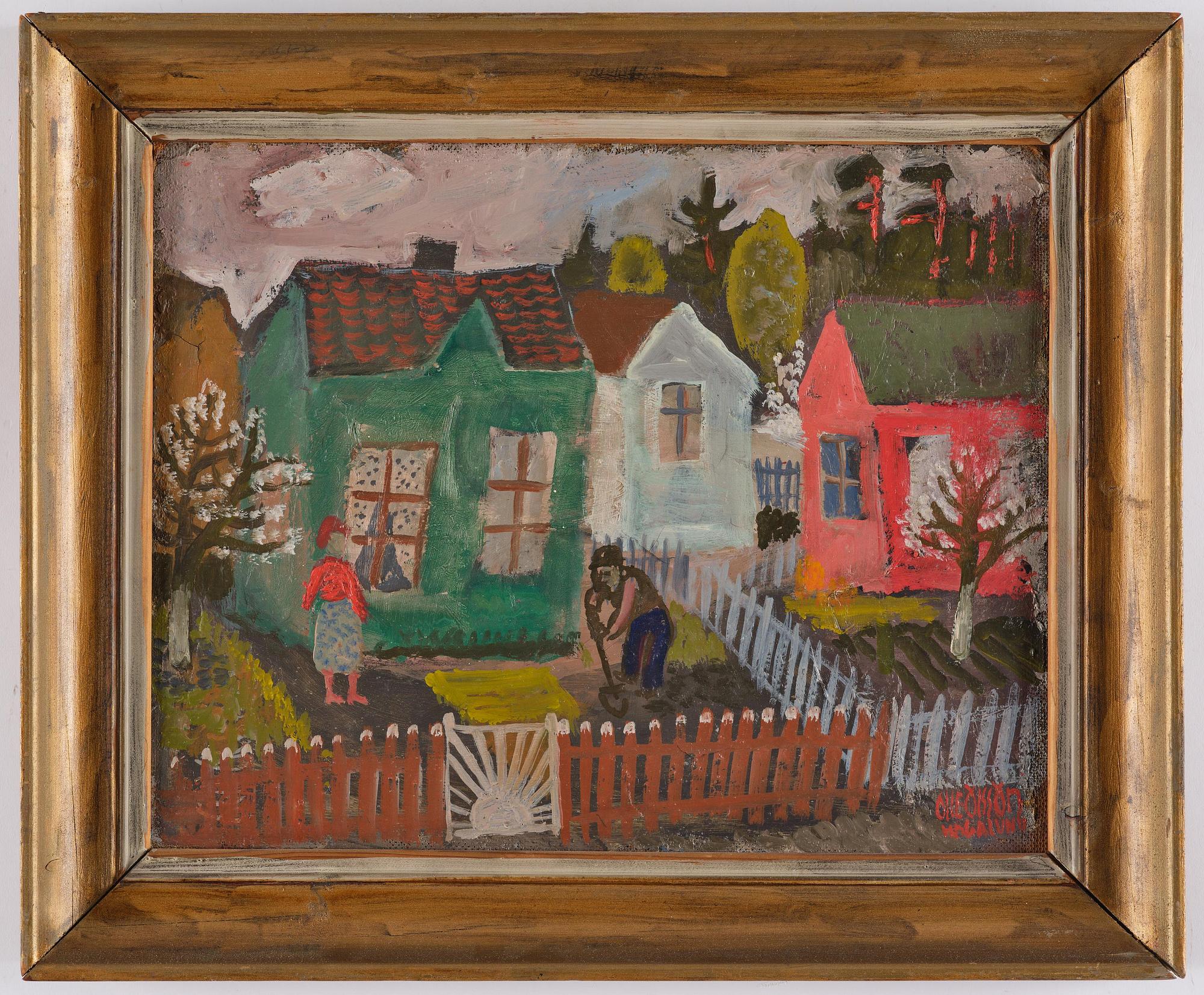 Olle Olsson-Hagalund, Garden chores.