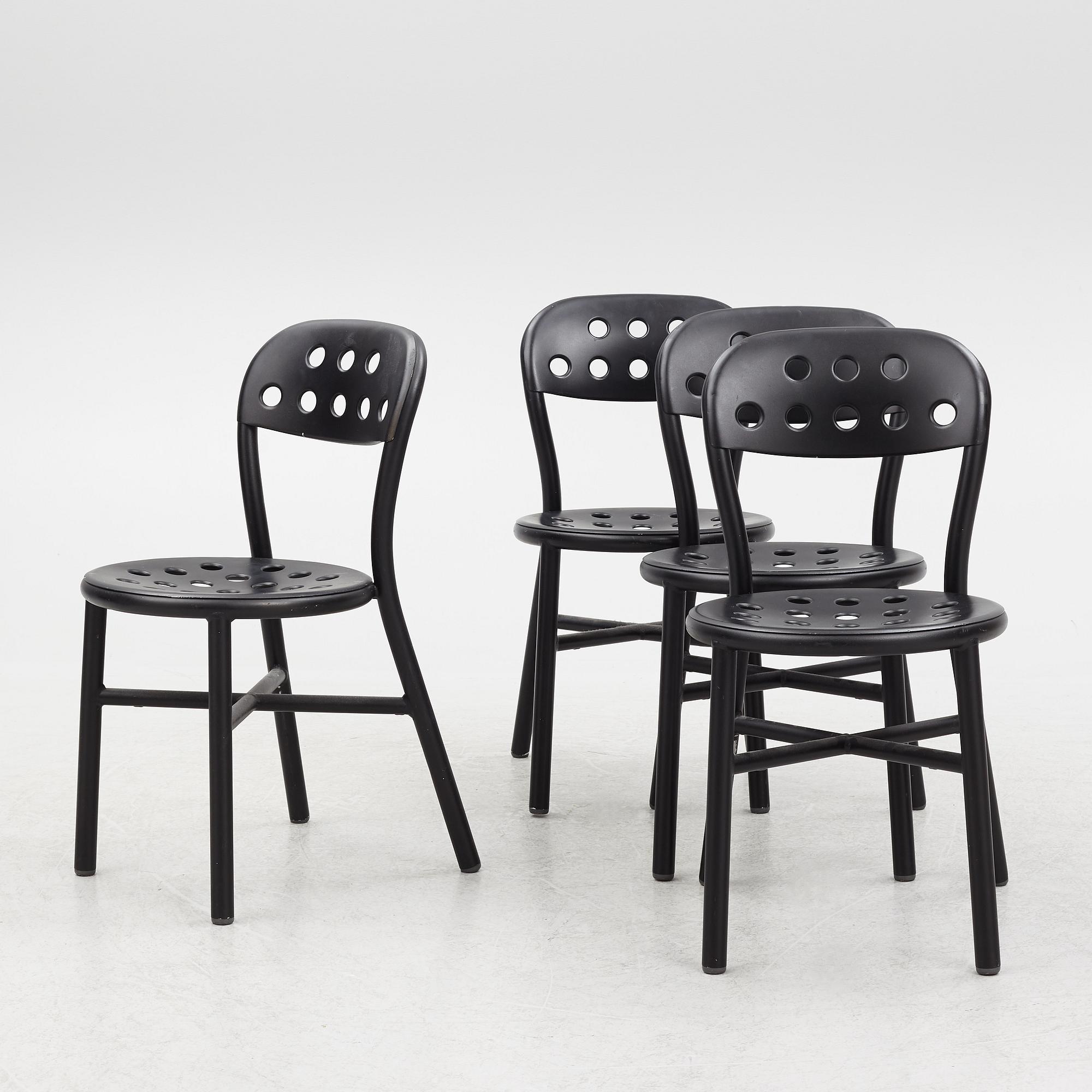 Jasper Morrison, four "Pipe" chairs, Magis.