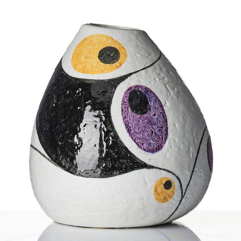 Vilhelm Bjerke-Petersen, a unique chamotte stoneware vase, probably Rörstrand, dated 1954.