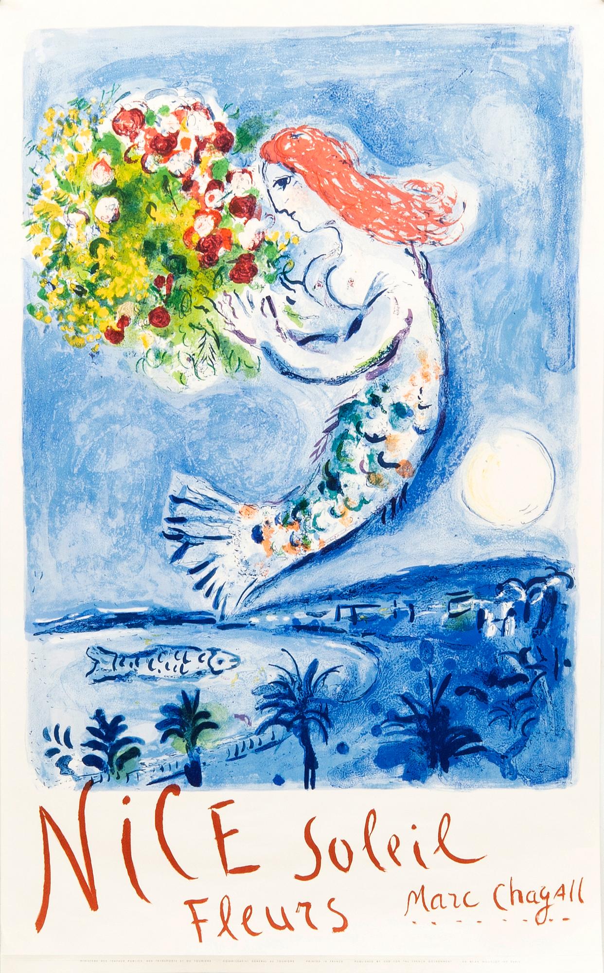 Marc Chagall, "La Baie des Anges" (Nice Soleil Fleurs)".