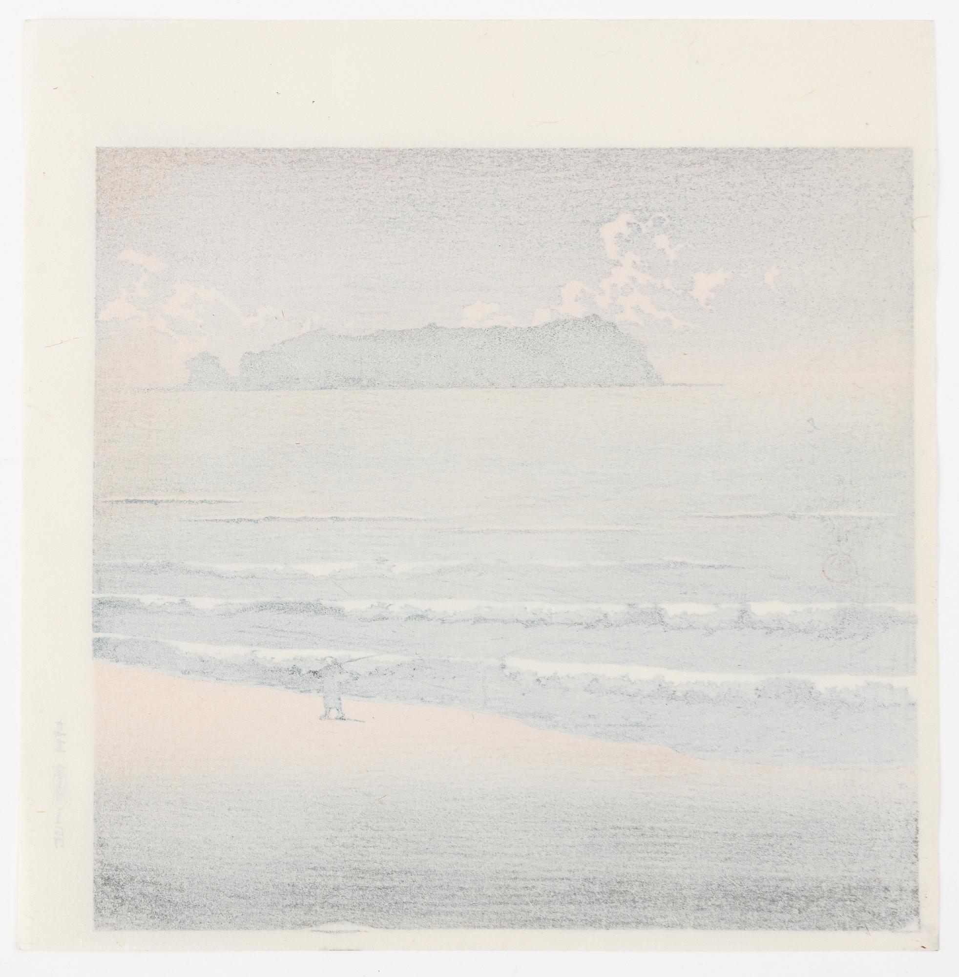 Kawase Bunjiro Hasui, after, "Seven-Mile Beach" (Shichiri-ga-hama), later part of the 20th century.