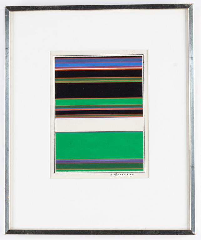 Nils Kölare, gouache, signed and dated -75.