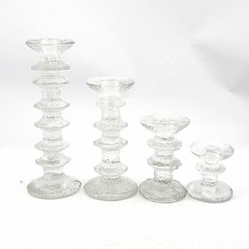 Timo Sarpaneva, 11 "Festivo" candlesticks, Iittala Finland, late 20th century.
