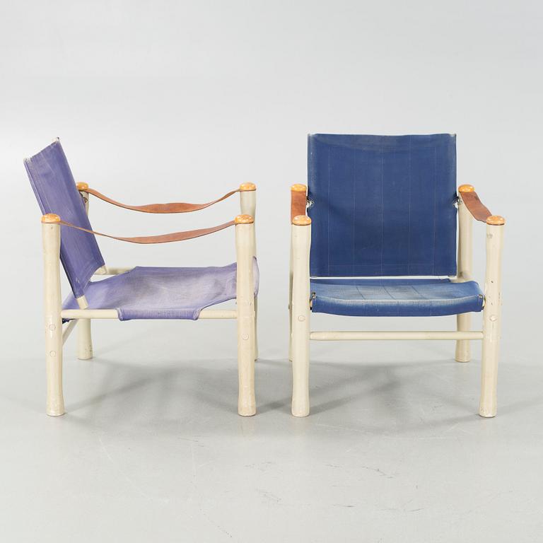 A pair of safari chairs by Elias Svedberg for NK, second half of the 20th century.