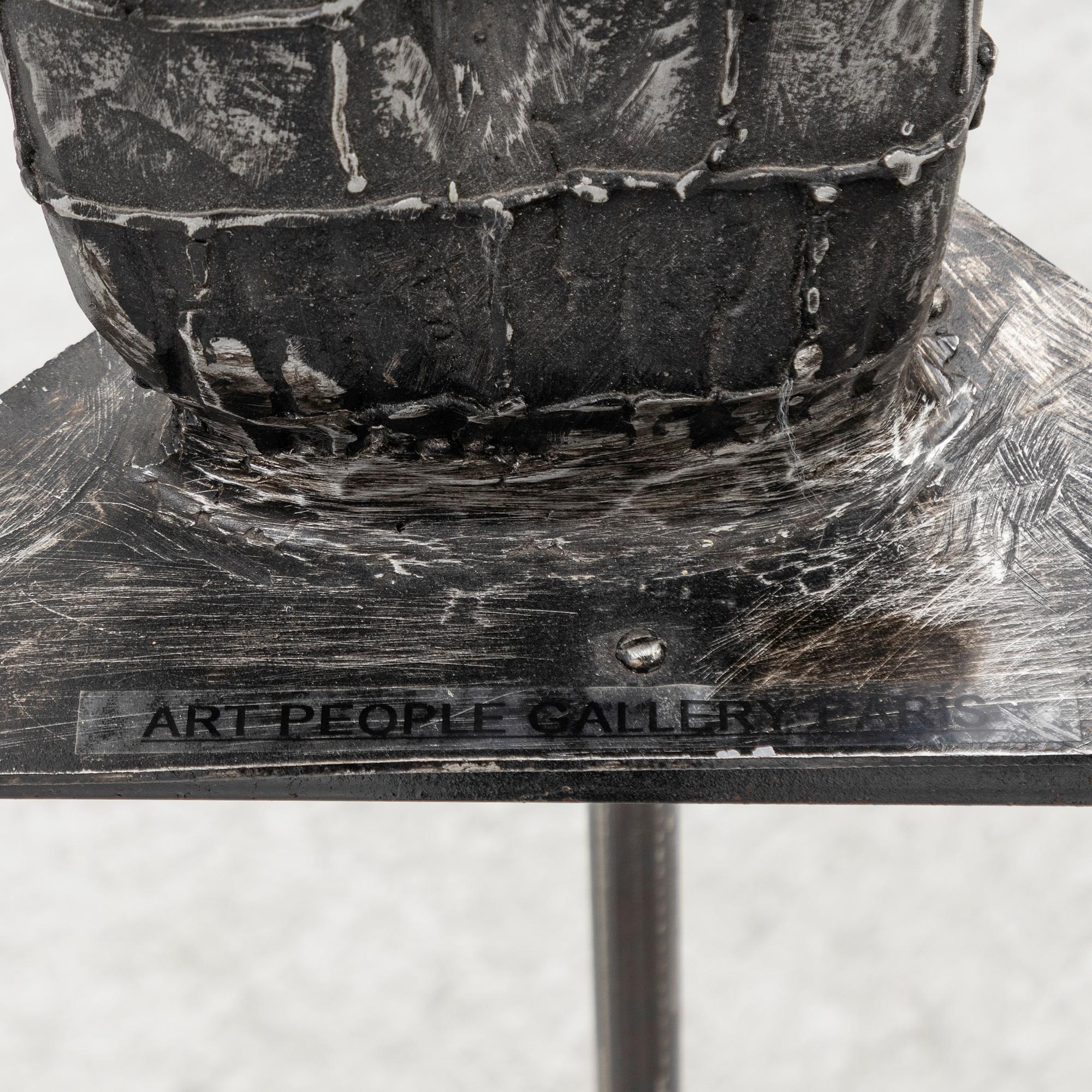 Dekorativ skulptur, patinerad aluminium, Art People Gallery Paris, 2000-tal.